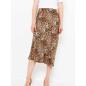 Brown patterned skirt CAMAIEU - Women