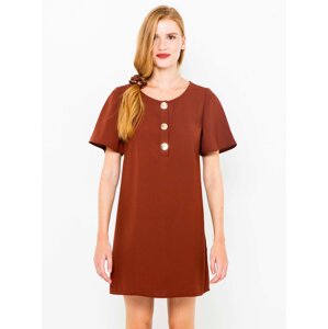Brown Women's Short Dress CAMAIEU - Ladies
