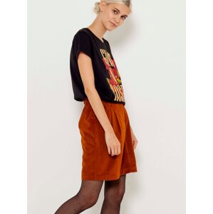 Brown velvet skirt CAMAIEU - Ladies