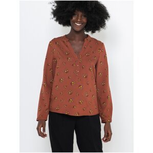 Brown patterned blouse CAMAIEU - Ladies