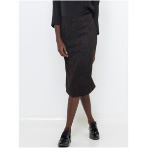 Brown-black patterned skirt CAMAIEU - Ladies