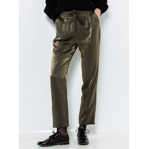 Green Women's Shiny Trousers CAMAIEU - Womens