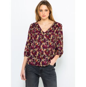 Burgundy floral blouse CAMAIEU - Ladies