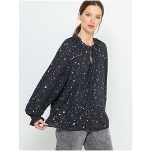 Dark grey patterned loose blouse CAMAIEU - Women