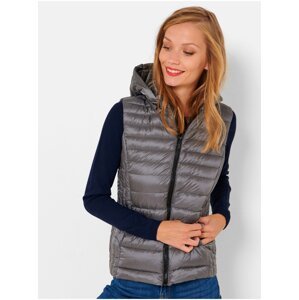 Grey Quilted Down Vest CAMAIEU - Women