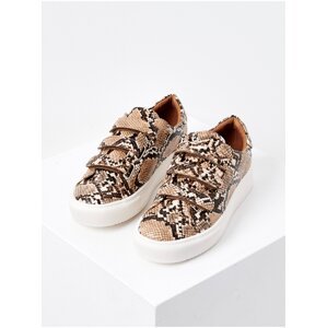 Brown Sneakers with Snake Pattern CAMAIEU - Women