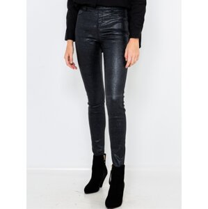 Black leatherette trousers CAMAIEU - Women