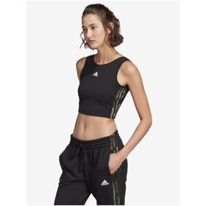 adidas Performance Essentials Camouflage Crop Top Black Women's Sports Top