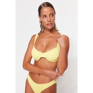 Trendyol Bikini Top - Sárga - Egyszerű