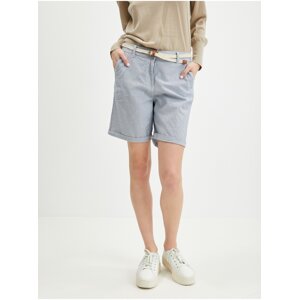 Light blue women's shorts with Tom Tailor belt