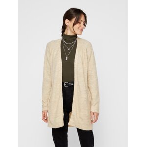 Light brown cardigan with wool blended Pieces Ellen