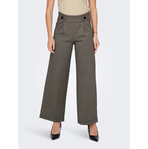 Black and beige women's patterned wide trousers JDY Geggo