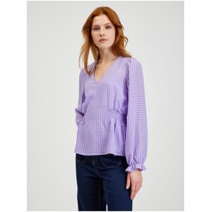 Light purple ladies plaid blouse ORSAY - Ladies