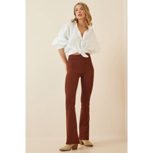 Happiness İstanbul Women's Brown Camisole Knitted Pants
