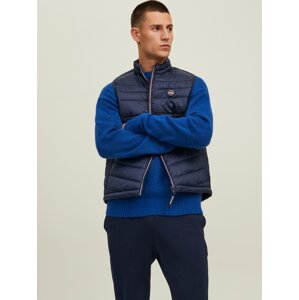 Dark blue men's quilted vest Jack & Jones Hero