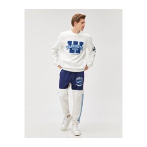 Koton College Sweatshirt Crew Neck Long Sleeve Embroidered Detailed.