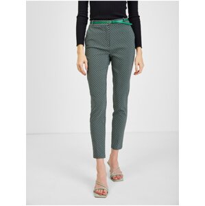 Orsay Black-Green Ladies Patterned Pants - Women