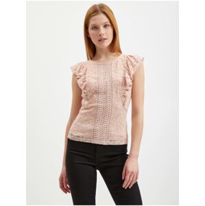 Orsay Light Pink Ladies Lace Blouse - Women