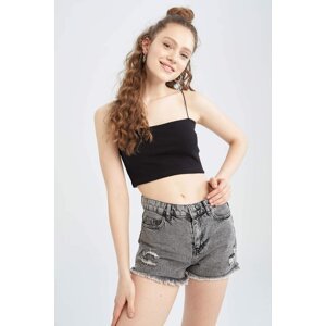 DEFACTO Skinny Fit Strappy Crop Vest