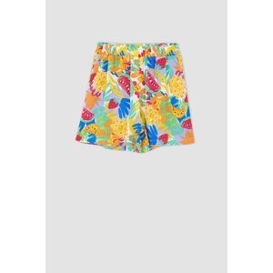 DEFACTO Relax Fit viscose Printed Normal Waist Short