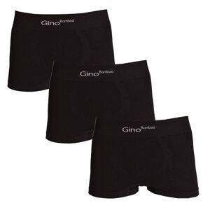 3PACK Mens Boxers Gino Bamboo Seamless Black