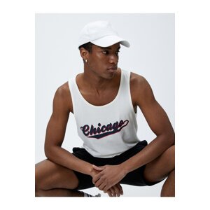 Koton College Sleeveless T-Shirt Printed Crew Neck Cotton