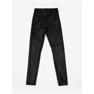 Orsay Black Leatherette Pants - Ladies