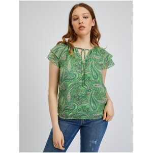 Orsay Green Ladies Patterned Blouse - Women