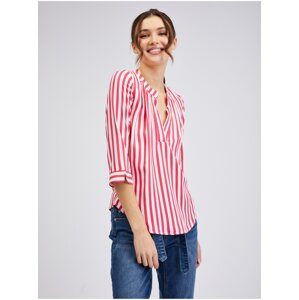 White and pink ladies striped blouse ORSAY - Ladies