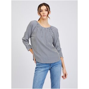 Orsay Dark Blue Ladies Striped Blouse - Ladies