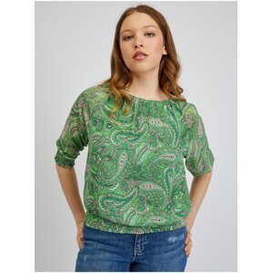 Orsay Green Ladies Patterned Blouse - Women