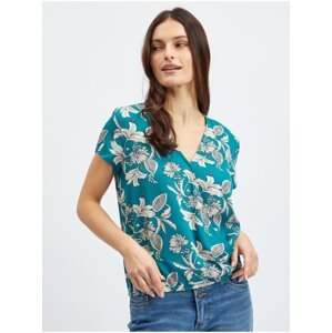 Orsay Petroleum Women's Floral Blouse - Women