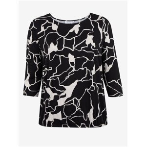 White-Black Ladies Patterned Blouse Fransa - Ladies