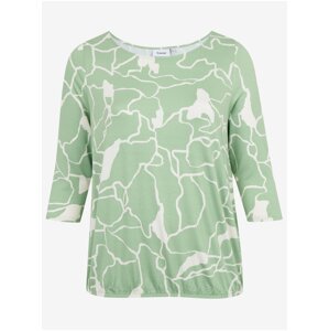 White-green Ladies patterned blouse Fransa - Ladies