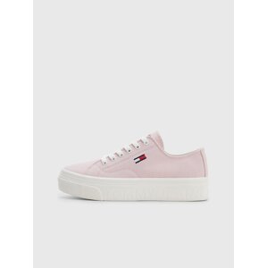Light pink women's sneakers on Tommy Jeans platform