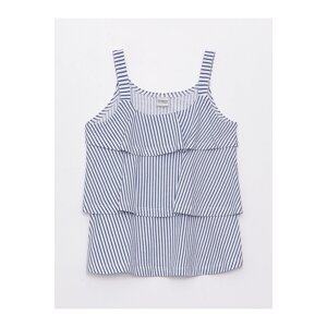 LC Waikiki Girls' U-Neck Striped Undershirt