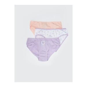 LC Waikiki Girls' Printed Cotton Panties 3 Pack