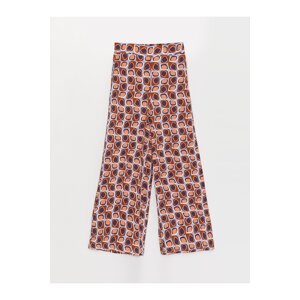 LC Waikiki An Elastic Waist, Comfortable Fit, Patterned Women's Trousers.