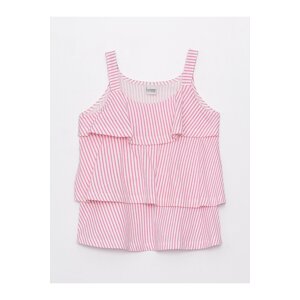 LC Waikiki Girls' U-Neck Striped Singlets