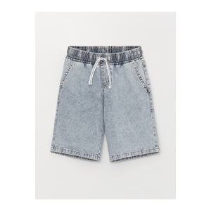 LC Waikiki A comfy fit. Basic Boys' Jean Shorts with an Elastic Waist.