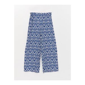 LC Waikiki An Elastic Waist, Comfortable Fit, Patterned Women's Trousers.