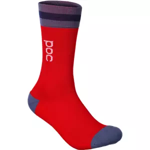 Cyklistické ponožky POC Essential Mid Length Sock, červená, 39-41