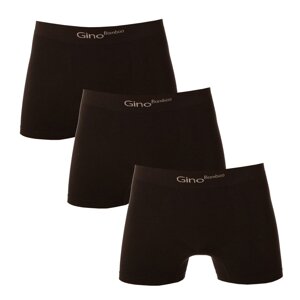 3PACK Mens Boxers Gino Seamless Bamboo Black