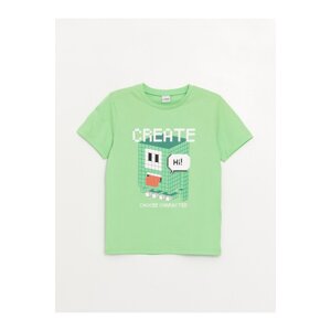 LC Waikiki Crew Neck Printed Short Sleeved Boy's T-Shirt