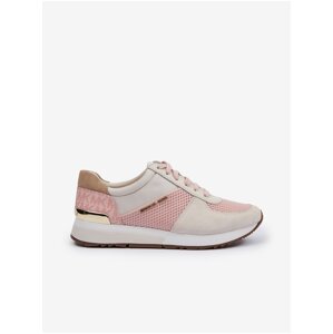 Cream-pink Women's Suede Sneakers Michael Kors Al - Women