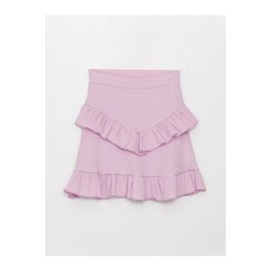 LC Waikiki Lcw Kids Girl's Skirt With Elastic Waist and Frilled Ruffles