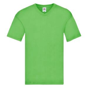 Green T-shirt Original V-neck Fruit of the Loom