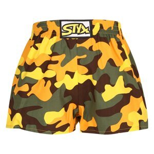 Children's shorts Styx art classic rubber camouflage yellow