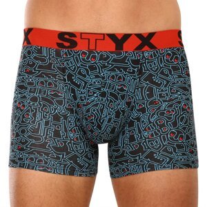 Men's boxers Styx long art sports rubber doodle