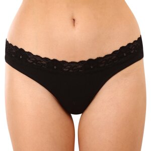 Women's thongs Styx with lace black